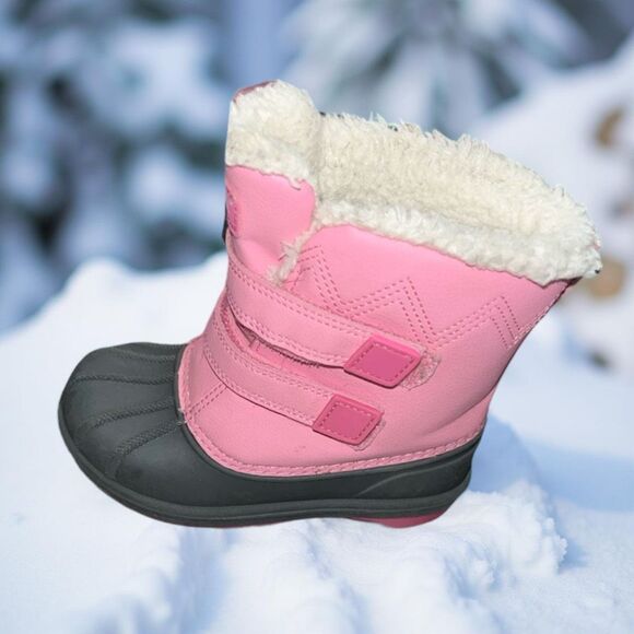 Toddler Cat & Jack Pink Denver Slip On Winter Boots Size 9 - Picture 1 of 7